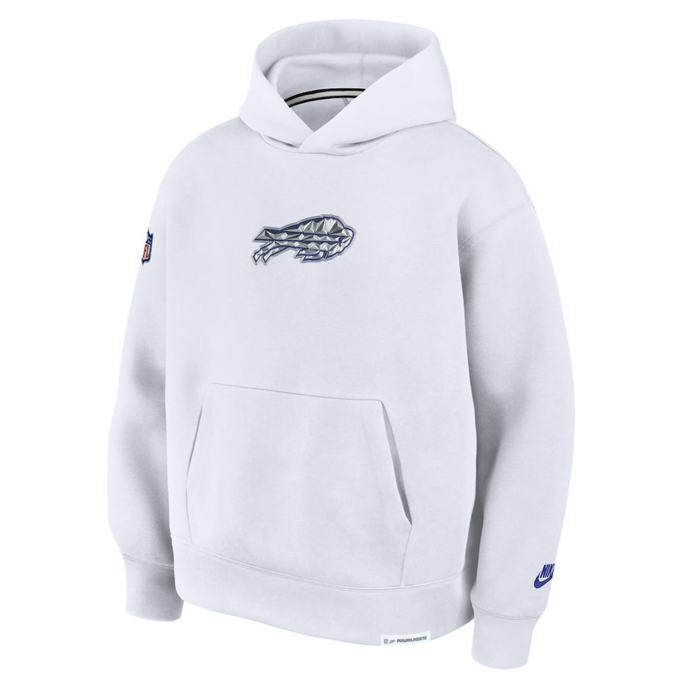 Buffalo Bills 2025 Rivalries Collection Oversized Tech Fleece Hoodie - White Hoodies