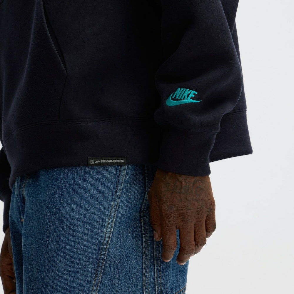 Miami Dolphins 2025 Rivalries Collection Oversized Tech Fleece Hoodie - Pitch Blue Hoodies