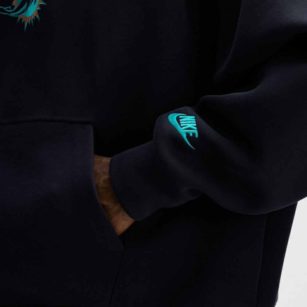 Miami Dolphins 2025 Rivalries Collection Oversized Tech Fleece Hoodie - Pitch Blue Hoodies