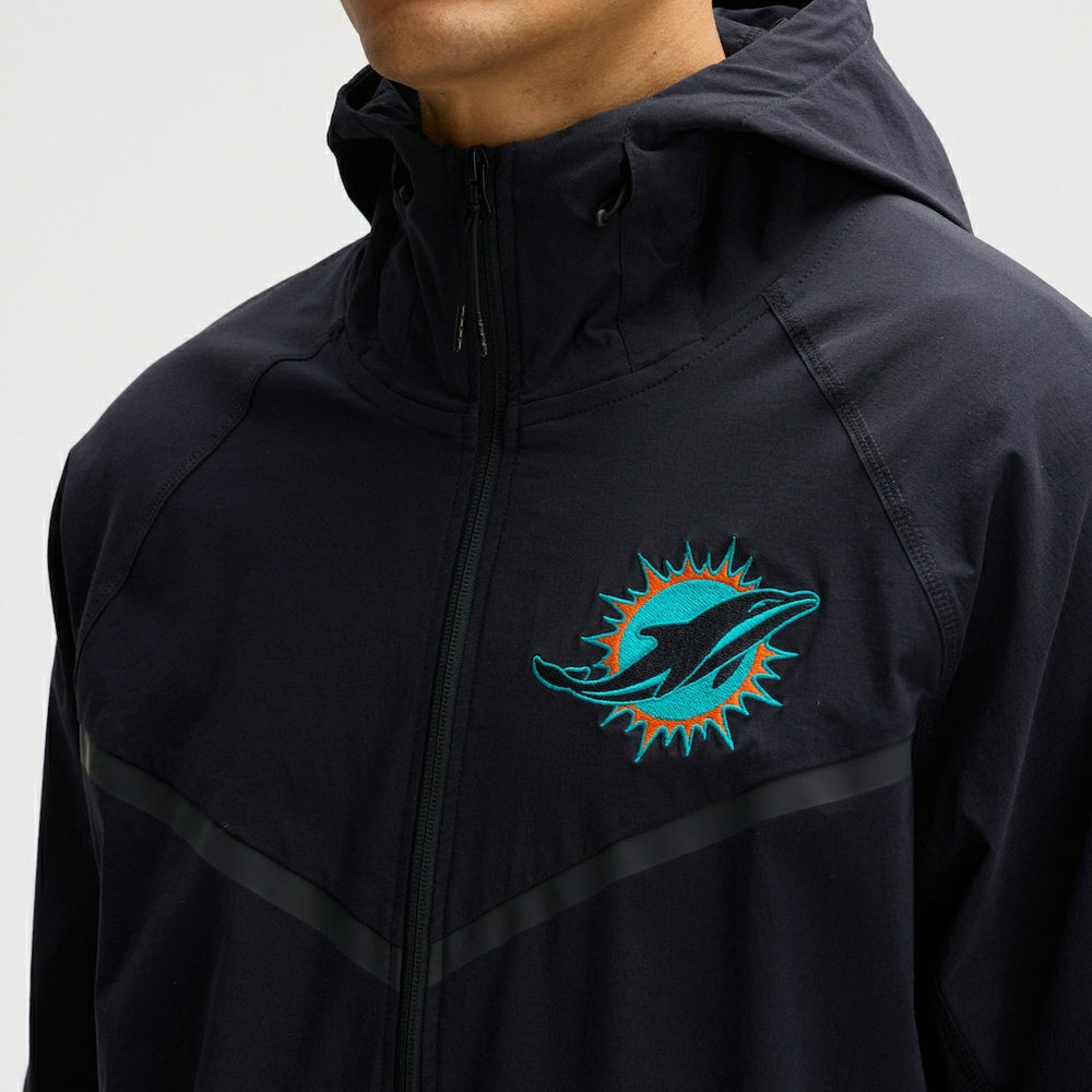 Miami Dolphins 2025 Rivalries Collection Tech Raglan Full-Zip Jacket - Pitch Blue Jackets