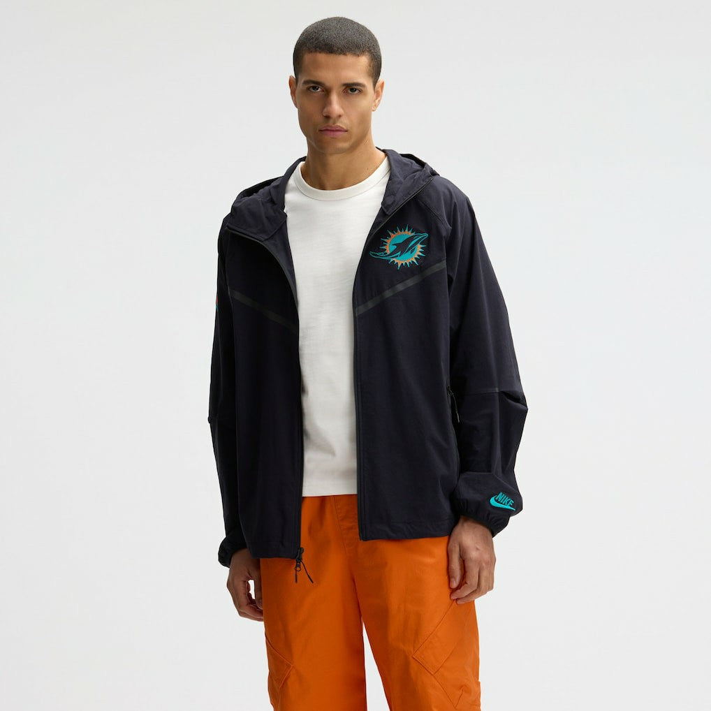 Miami Dolphins 2025 Rivalries Collection Tech Raglan Full-Zip Jacket - Pitch Blue Jackets
