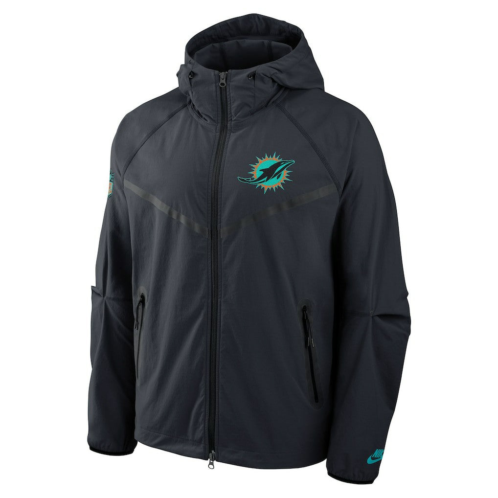 Miami Dolphins 2025 Rivalries Collection Tech Raglan Full-Zip Jacket - Pitch Blue Jackets
