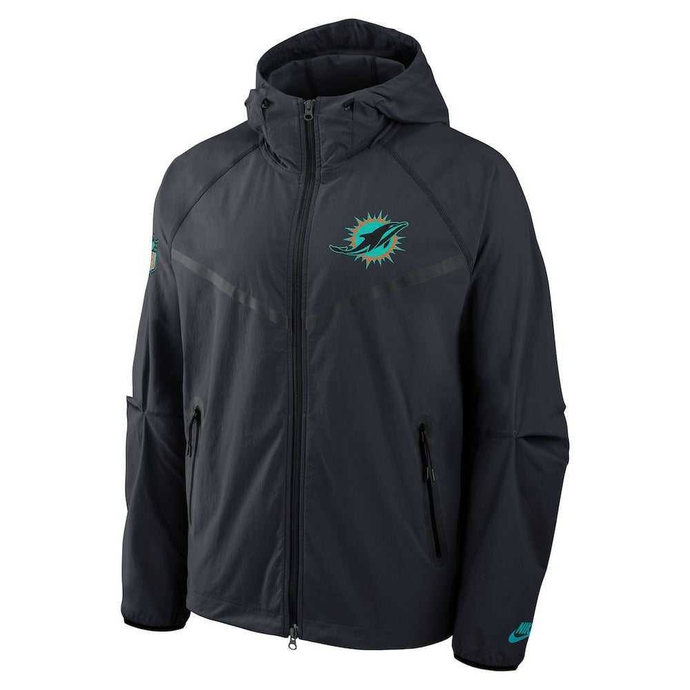 Miami Dolphins 2025 Rivalries Collection Tech Raglan Full-Zip Jacket - Pitch Blue Jackets