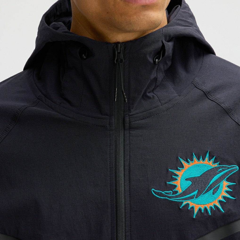 Miami Dolphins 2025 Rivalries Collection Tech Raglan Full-Zip Jacket - Pitch Blue Jackets