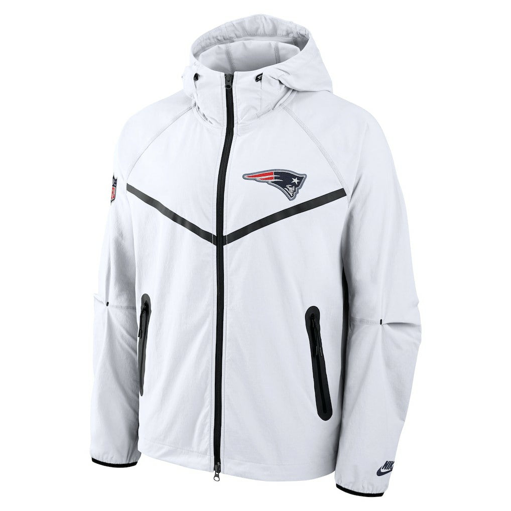 New England Patriots 2025 Rivalries Collection Tech Raglan Full-Zip Jacket - White Jackets