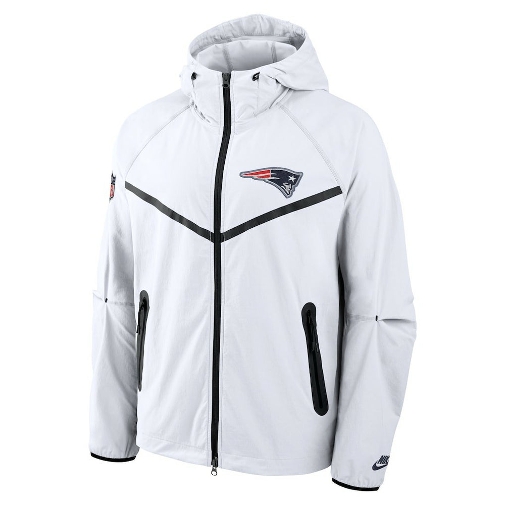 New England Patriots 2025 Rivalries Collection Tech Raglan Full-Zip Jacket - White Jackets