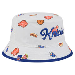 New York Knicks Team Cheer Reversible Bucket Hat White - New Era