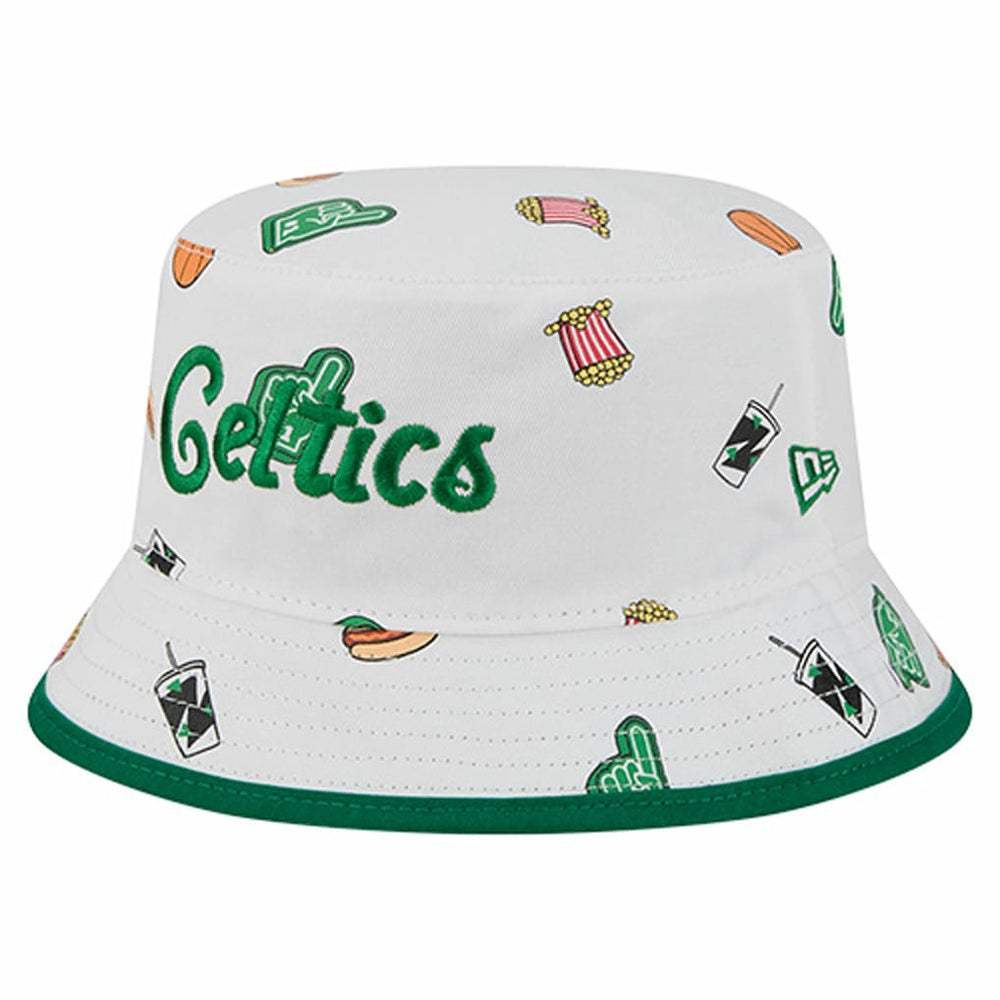 Boston Celtics Team Cheer Reversible Bucket Hat White - New Era