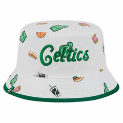 Boston Celtics Team Cheer Reversible Bucket Hat White - New Era