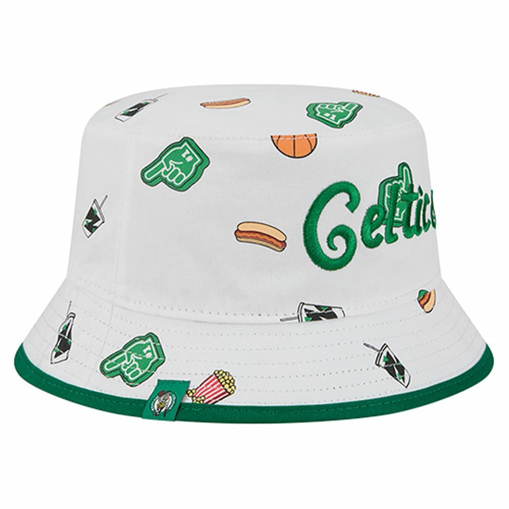 Boston Celtics Team Cheer Reversible Bucket Hat White - New Era