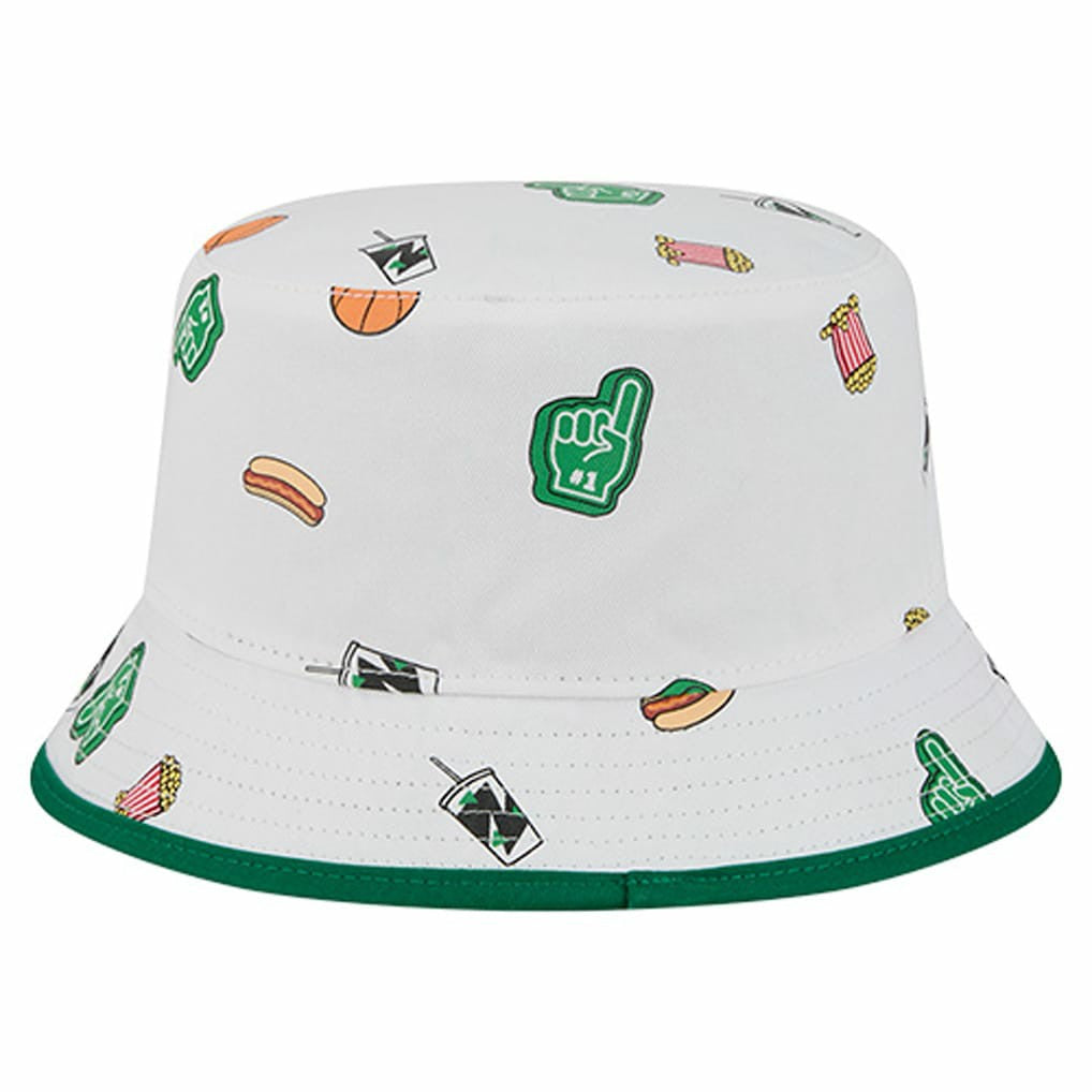 Boston Celtics Team Cheer Reversible Bucket Hat White - New Era