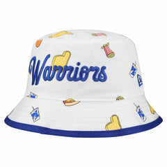 Golden State Warriors Team Cheer Reversible Bucket Hat White - New Era