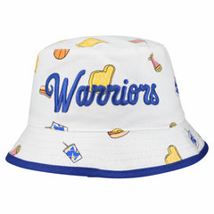 Golden State Warriors Team Cheer Reversible Bucket Hat White - New Era