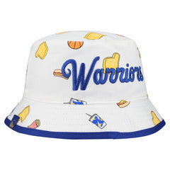 Golden State Warriors Team Cheer Reversible Bucket Hat White - New Era