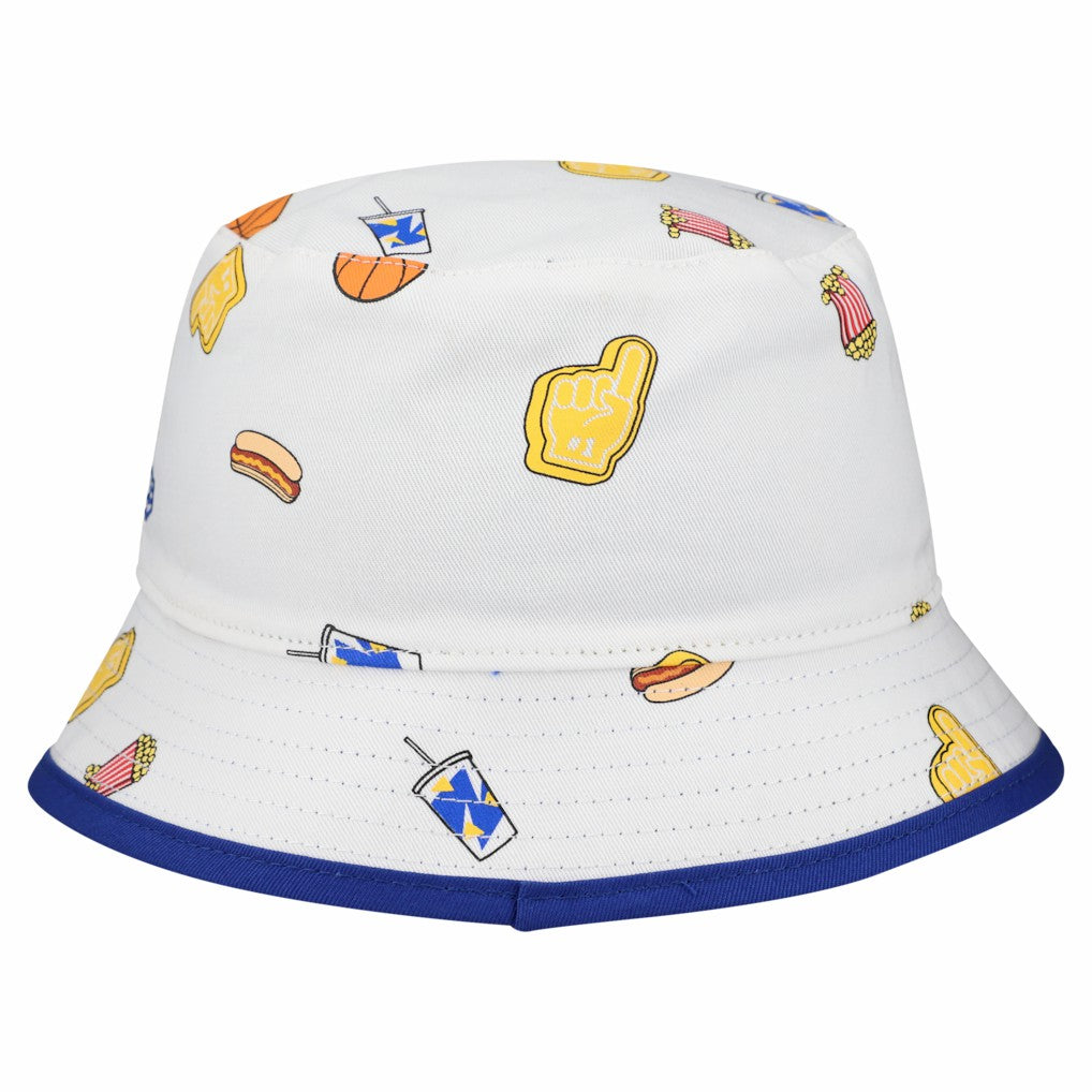 Golden State Warriors Team Cheer Reversible Bucket Hat White - New Era