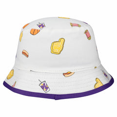Los Angeles Lakers Team Cheer Reversible Bucket Hat White - New Era