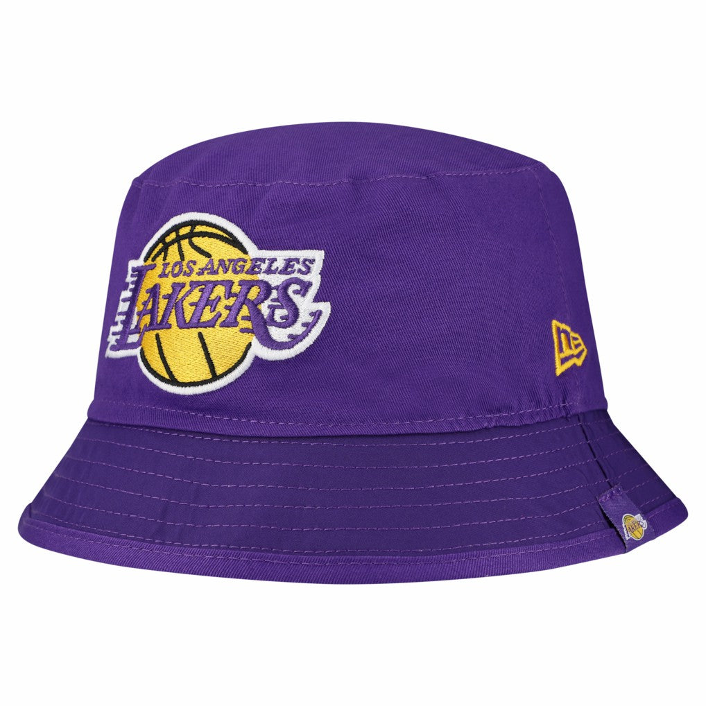 Los Angeles Lakers Team Cheer Reversible Bucket Hat White - New Era