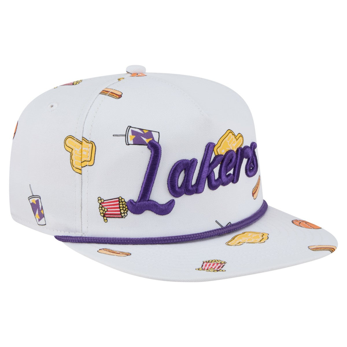 Los Angeles Lakers Team Cheer Rope 19TWENTY Adjustable Hat White - New Era