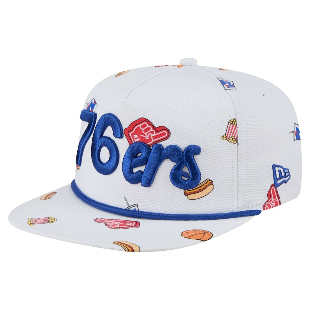 Philadelphia 76ers Team Cheer Rope 19TWENTY Adjustable Hat White - New Era