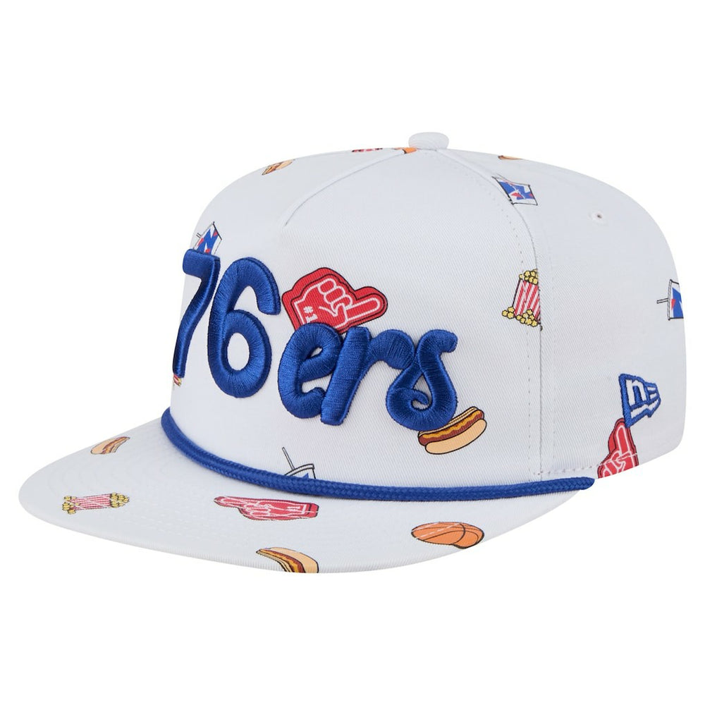 Philadelphia 76ers Team Cheer Rope 19TWENTY Adjustable Hat White - New Era