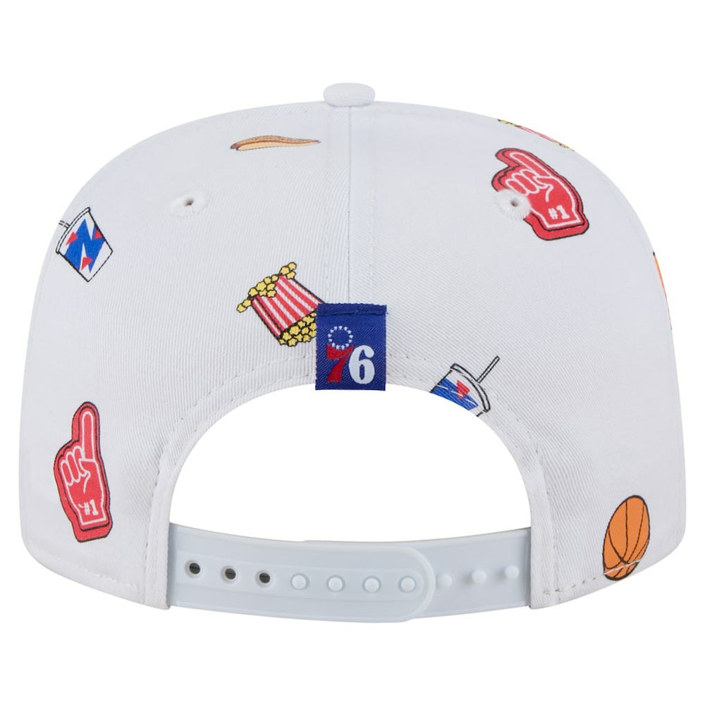 Philadelphia 76ers Team Cheer Rope 19TWENTY Adjustable Hat White - New Era