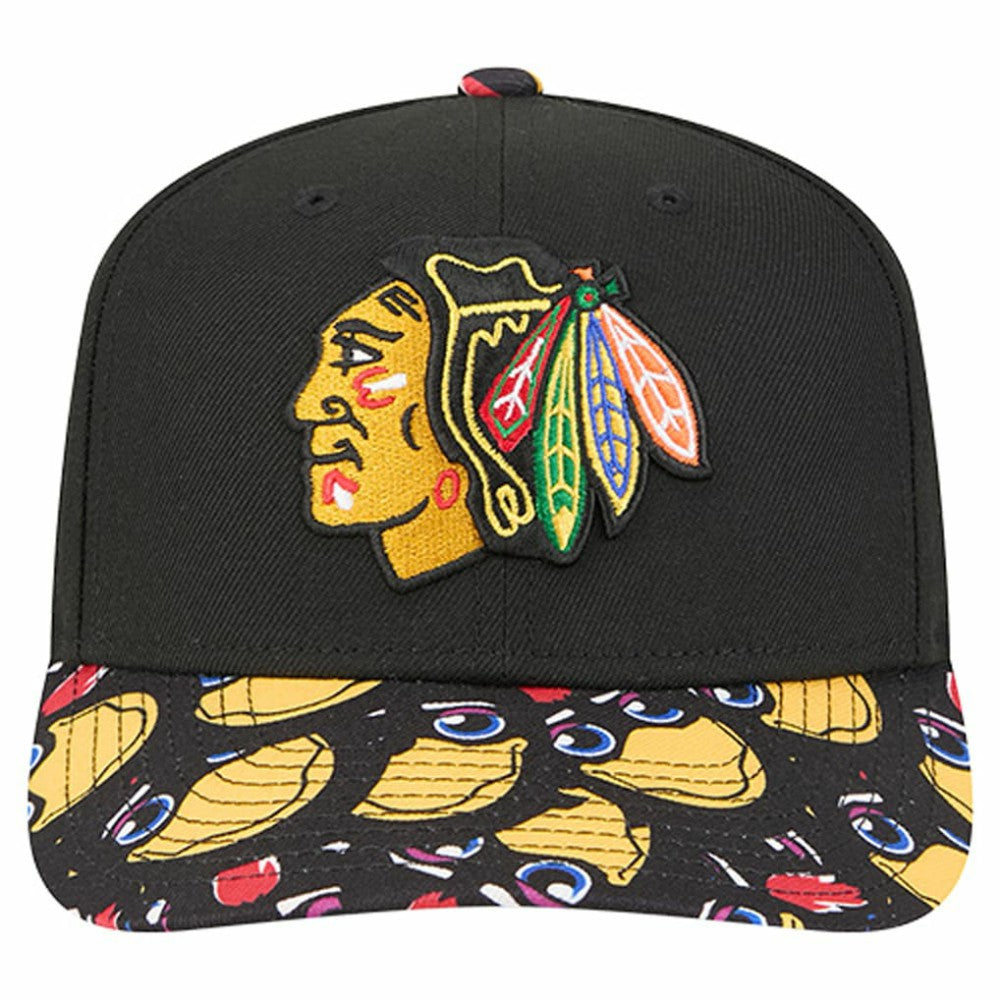 Chicago Blackhawks New Era Mascot Visor 9SEVENTY Adjustable Hat - Black | US 202989676