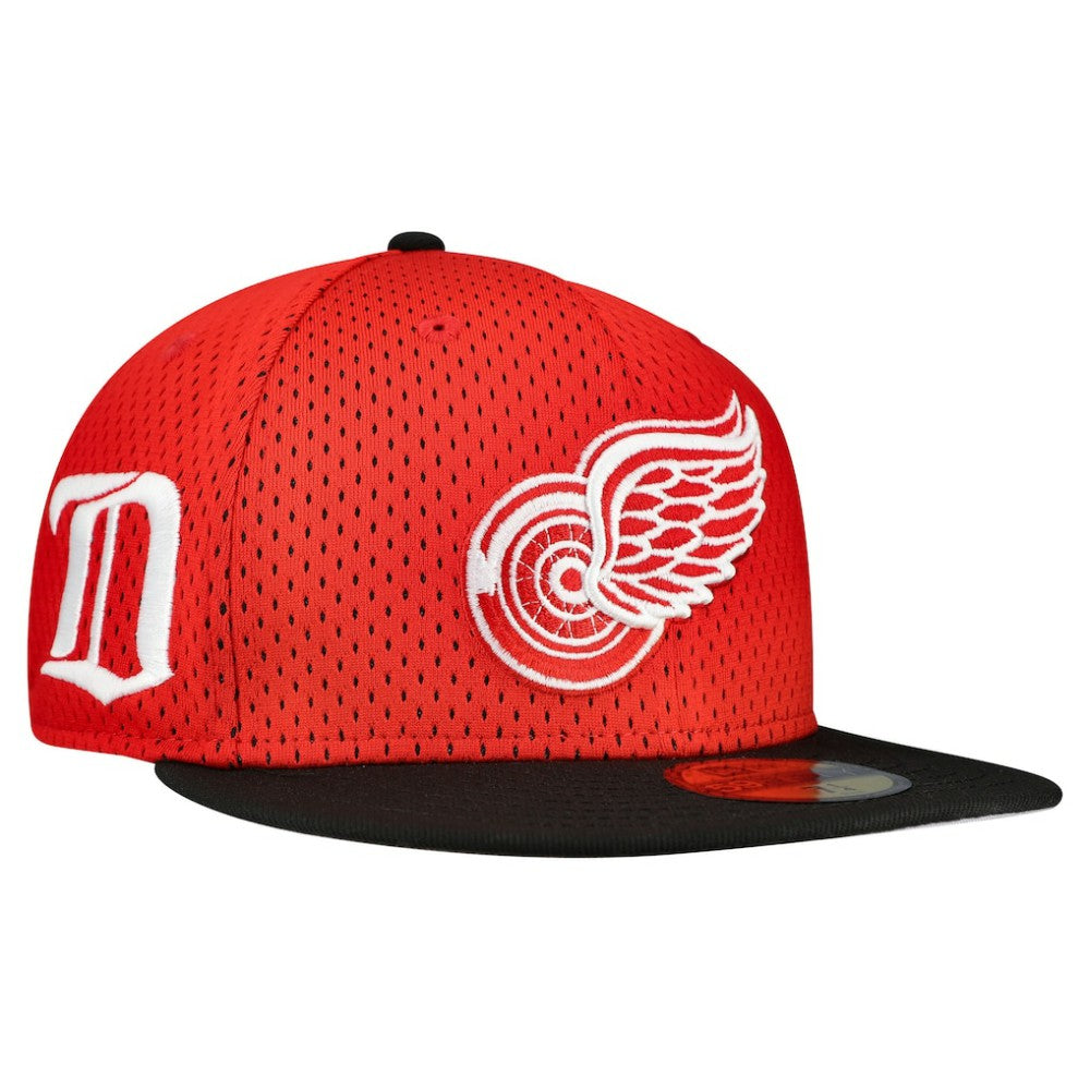 Detroit Red Wings New Era Mesh Crown Two-Tone 59FIFTY Fitted Hat - Red/Black | US 202989686
