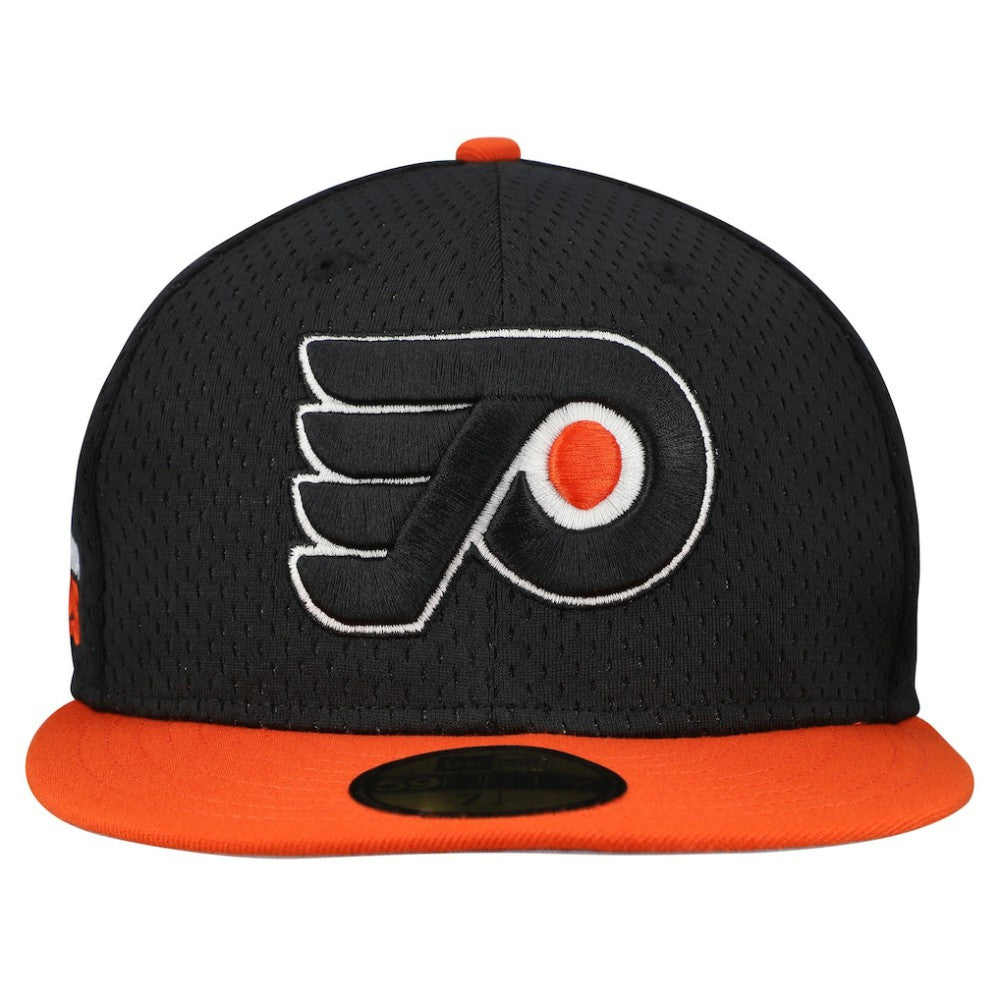 Philadelphia Flyers New Era Mesh Crown Two-Tone 59FIFTY Fitted Hat - Black/Orange | US 202989688