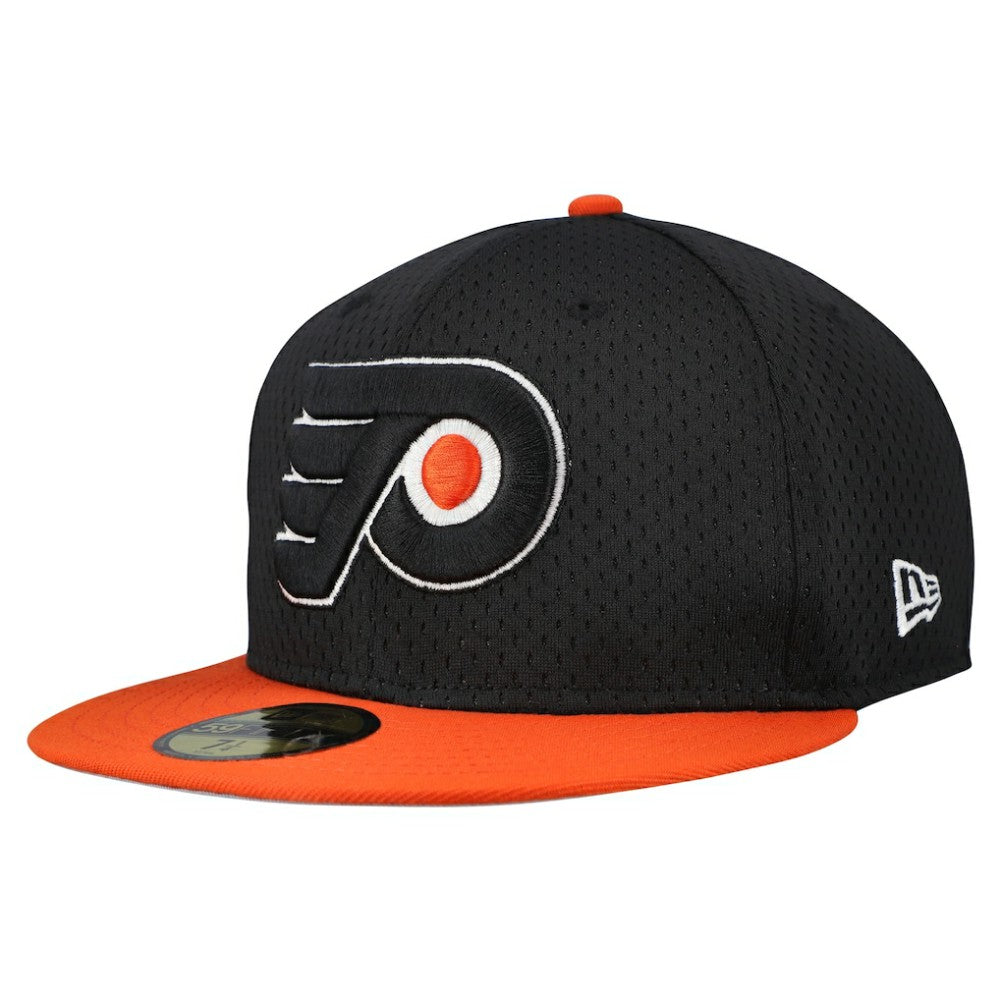 Philadelphia Flyers New Era Mesh Crown Two-Tone 59FIFTY Fitted Hat - Black/Orange | US 202989688