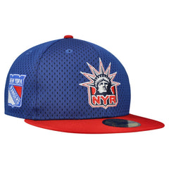 New York Rangers New Era Mesh Crown Two-Tone 59FIFTY Fitted Hat - Blue/Red | US 202989691