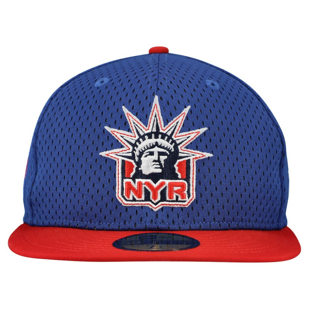 New York Rangers New Era Mesh Crown Two-Tone 59FIFTY Fitted Hat - Blue/Red | US 202989691