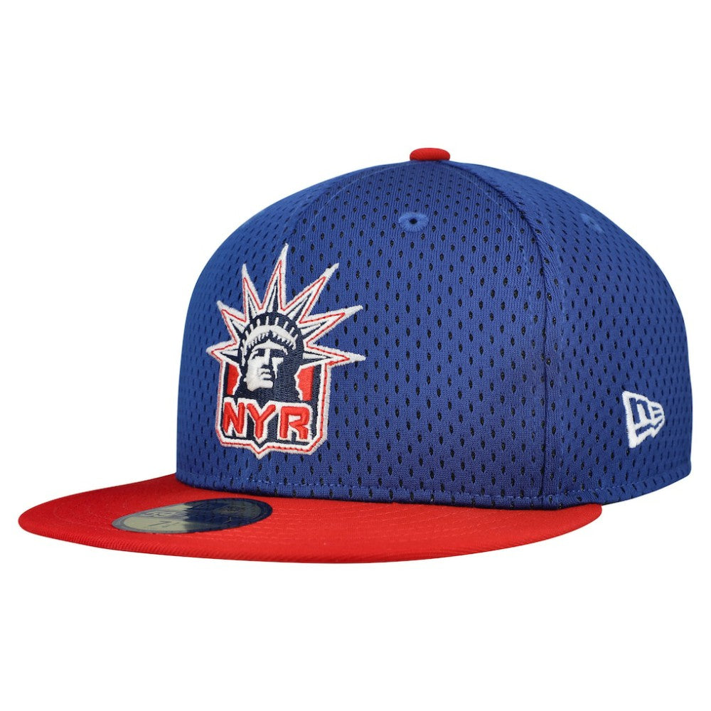 New York Rangers New Era Mesh Crown Two-Tone 59FIFTY Fitted Hat - Blue/Red | US 202989691