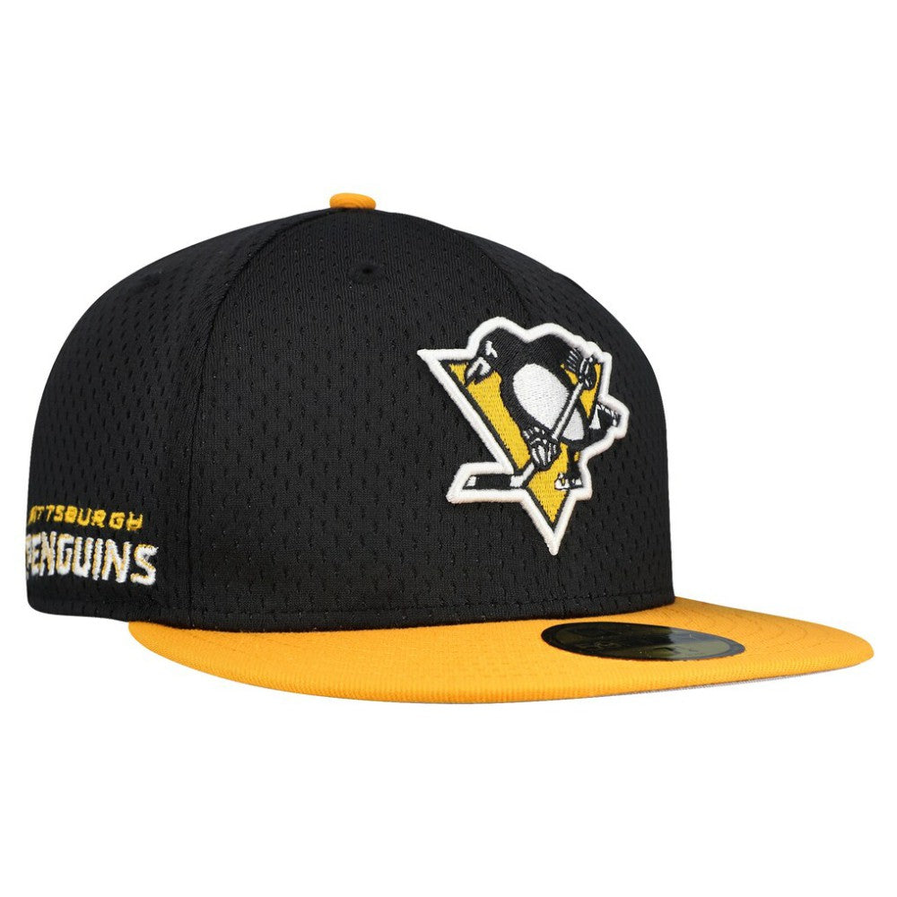 Pittsburgh Penguins New Era Mesh Crown Two-Tone 59FIFTY Fitted Hat - Black/Gold | US 202989692