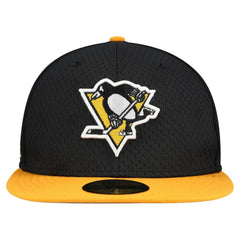 Pittsburgh Penguins New Era Mesh Crown Two-Tone 59FIFTY Fitted Hat - Black/Gold | US 202989692