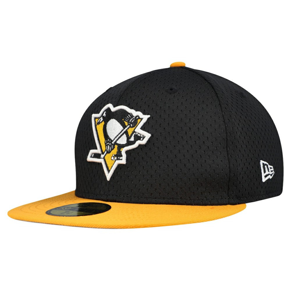 Pittsburgh Penguins New Era Mesh Crown Two-Tone 59FIFTY Fitted Hat - Black/Gold | US 202989692