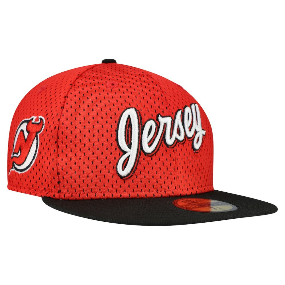 New Jersey Devils New Era Mesh Crown Two-Tone 59FIFTY Fitted Hat - Red/Black | US 202989694