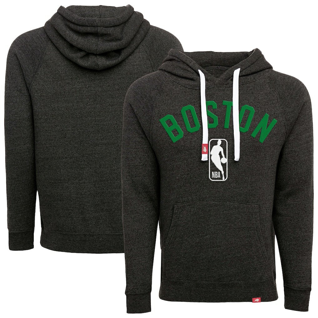 Boston Celtics Sportiqe Unisex Olsen Tri-Blend Pullover Hoodie Black
