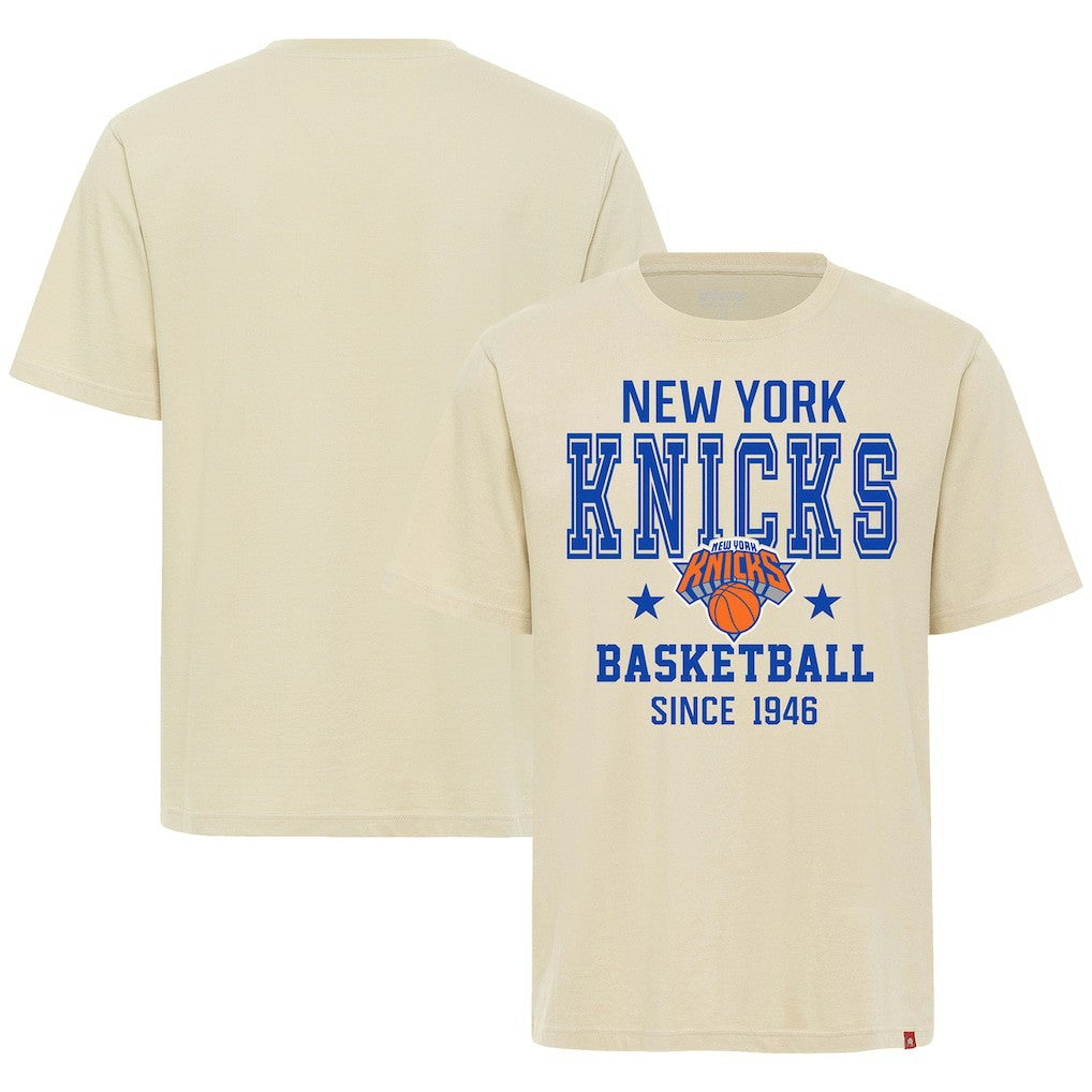 New York Knicks Sportiqe Unisex Duke Premium T-Shirt Cream