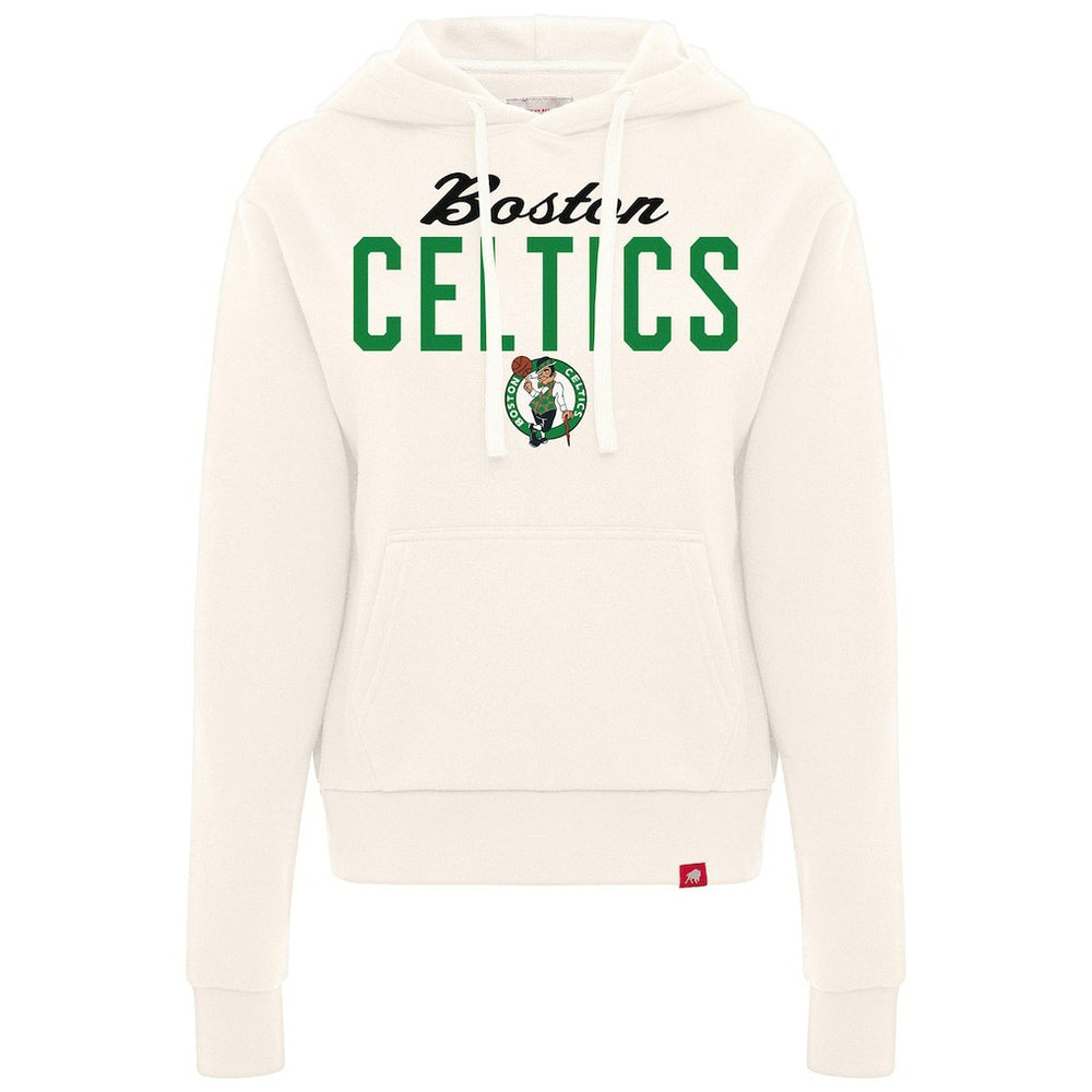 Boston Celtics Sportiqe Women's Ava Boxy Tri-Blend Pullover Hoodie Cream