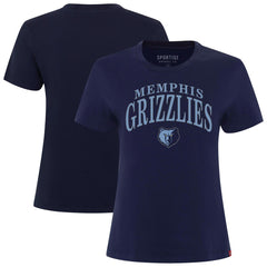 Memphis Grizzlies Sportiqe Women's Arcadia Boxy T-Shirt Navy