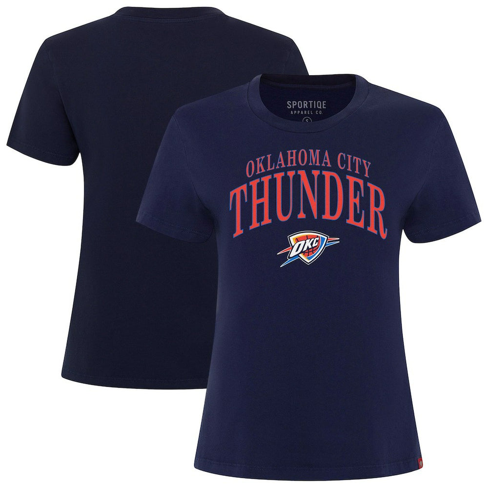 Oklahoma City Thunder Sportiqe Women's Arcadia Boxy T-Shirt Navy