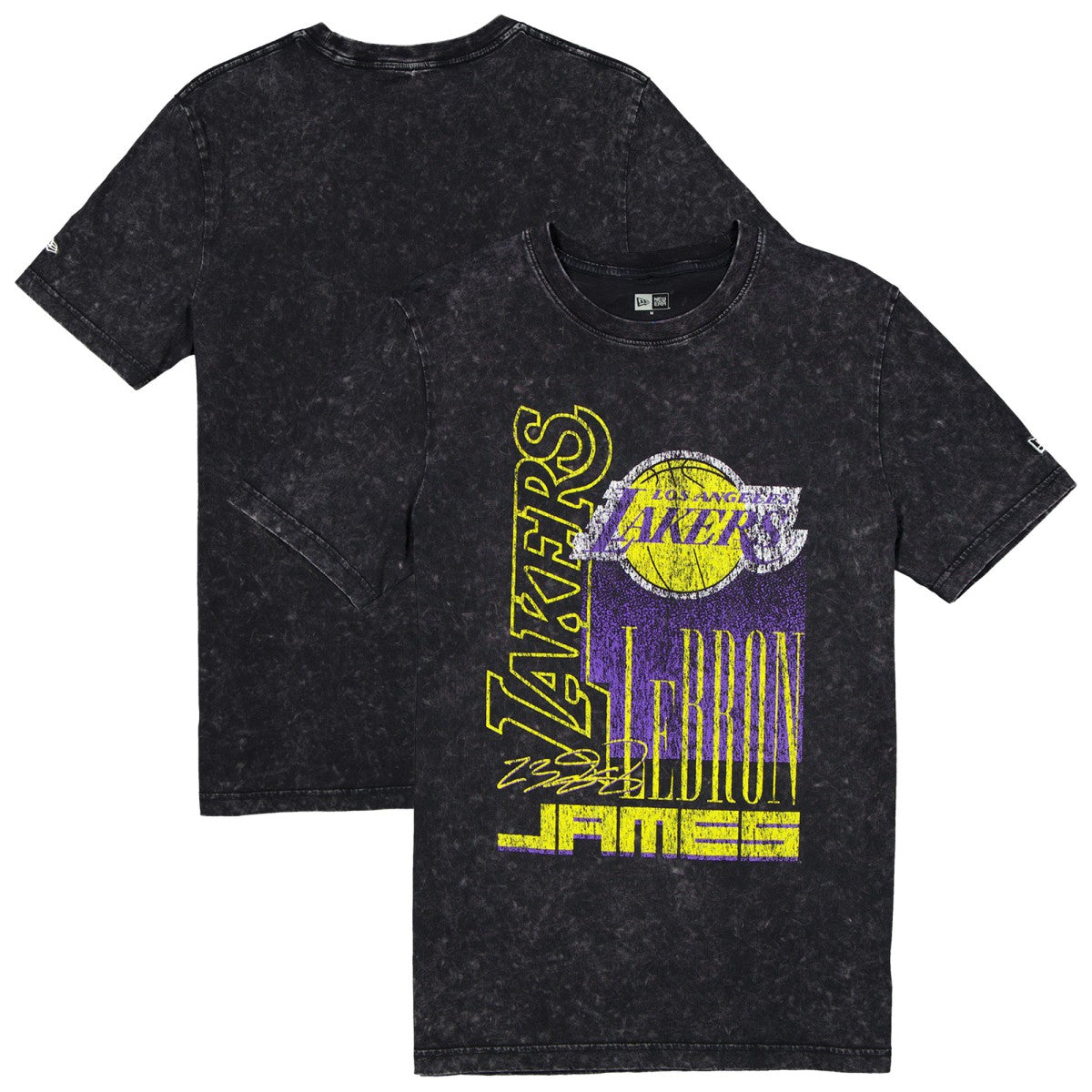 LeBron James Los Angeles Lakers Full Court Press Mineral Wash Player T-Shirt Black - New Era