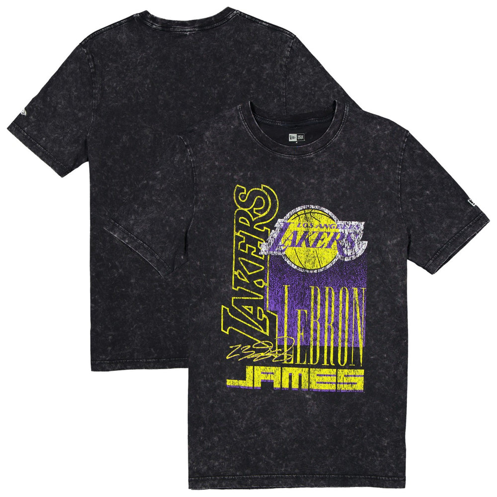 LeBron James Los Angeles Lakers Full Court Press Mineral Wash Player T-Shirt Black - New Era