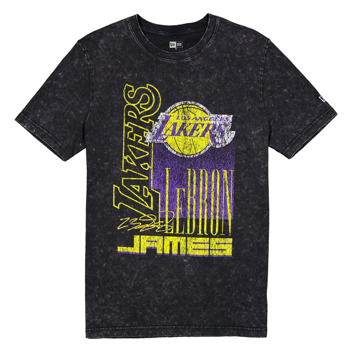 LeBron James Los Angeles Lakers Full Court Press Mineral Wash Player T-Shirt Black - New Era