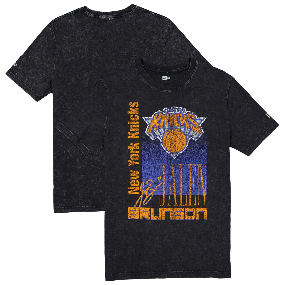 Jalen Brunson New York Knicks Full Court Press Mineral Wash Player T-Shirt Black - New Era