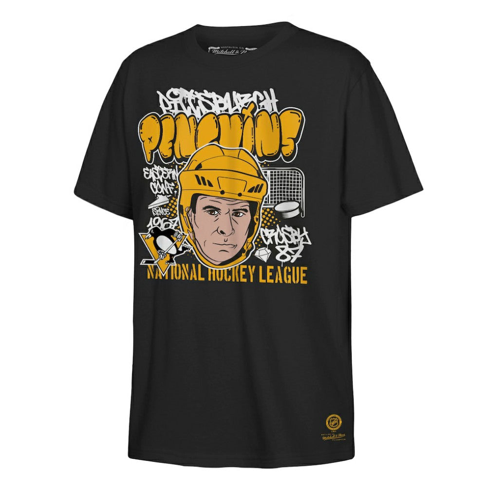 Sidney Crosby Pittsburgh Penguins Mitchell & Ness Youth Caricature T-Shirt - Black | US 202995903