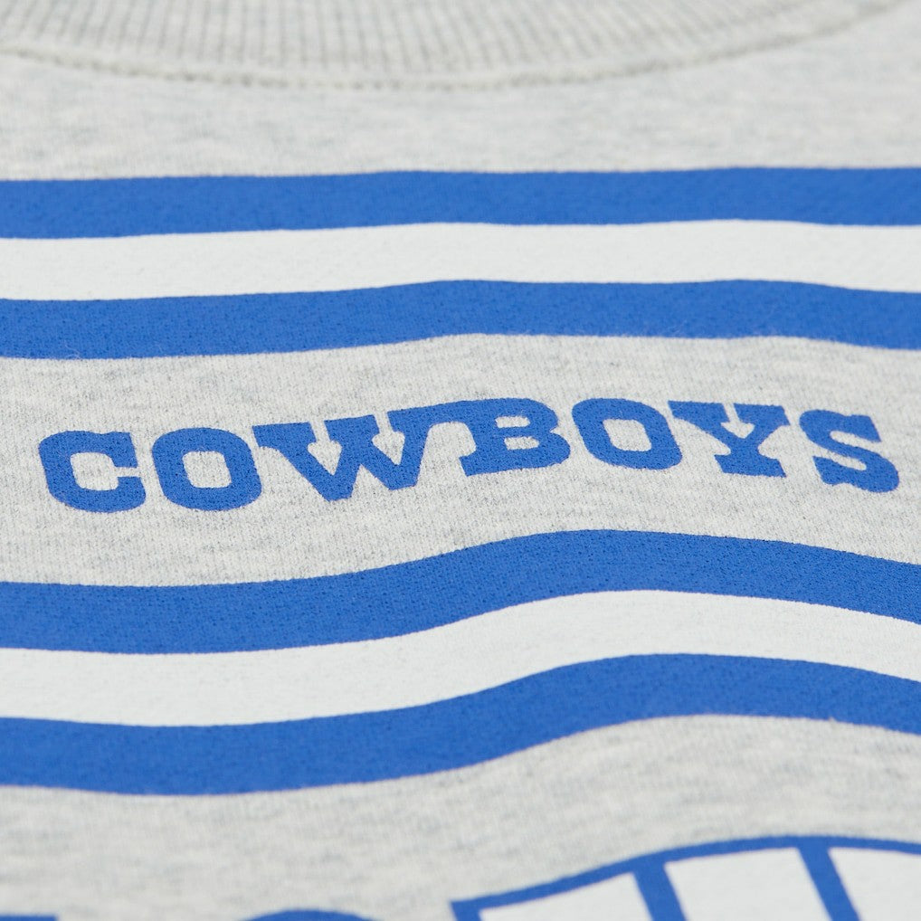Dallas Cowboys All Over Print Retro Fleece Sweatshirt - Heather Gray Sweatshirts