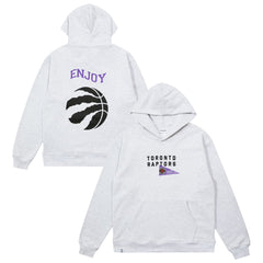 Enjoy Basketball x Toronto Raptors Unisex Hoop Enthusiast Capsule Collection Pullover Hoodie - Heather Gray