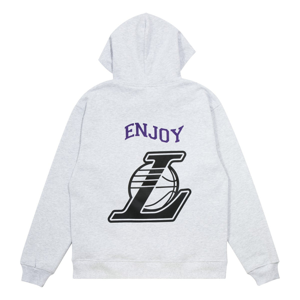 Enjoy Basketball x Los Angeles Lakers Unisex Hoop Enthusiast Capsule Collection Pullover Hoodie - Heather Gray