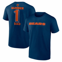 Chicago Bears #1 Dad Jersey T-Shirt - Navy T-shirts